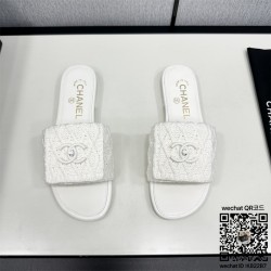 샤넬 힐 샌들 슬리퍼