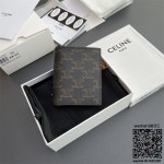 셀린느 CELINE 트리옹프 참 트리옹프 컴팩트 지갑 - 그레인 카프스킨 10M103