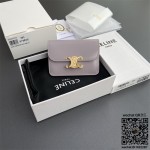 셀린느 CELINE 트리옹프 플랩 카드 지갑 - 샤이니 카프스킨 10I583