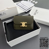 셀린느 CELINE 트리옹프 플랩 카드 지갑 - 샤이니 카프스킨 10I583