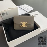 셀린느 CELINE 트리옹프 플랩 카드 지갑 - 샤이니 카프스킨 10I583