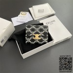 셀린느 CELINE  트리옹프 플랩 지갑 - 트리옹프 캔버스 10D782