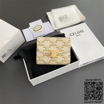 셀린느 CELINE 트리옹프 플랩 지갑 - 트리옹프 캔버스 10D782