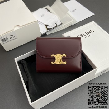 셀린느 CELINE 트리오페 캔버스 반지갑 100782