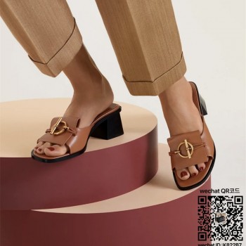 에르메스 HERMES 힐 샌들 슬리퍼