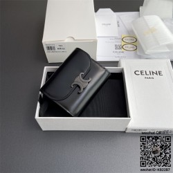 셀린느 CELINE 트리옹프 동전 컴팩트 지갑 - 샤이니 카프스킨 10l653