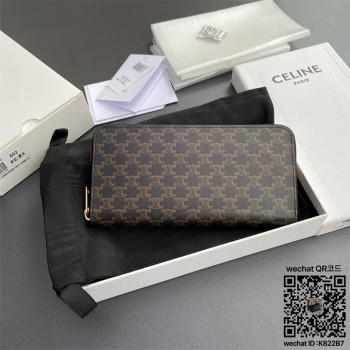 셀린느 CELINE 트리오페 캔버스 장지갑 100802