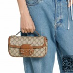 구찌 홀스빗 1955 소프트 스몰 탑 핸들백 815206