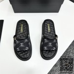 샤넬 힐 샌들 슬리퍼