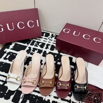 구찌 힐 샌들 슬리퍼