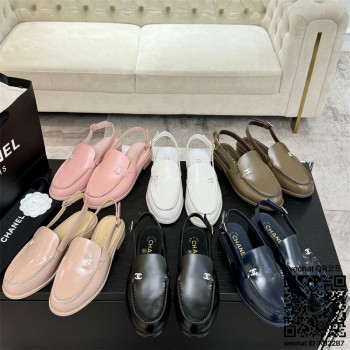 샤넬 힐 샌들 슬리퍼