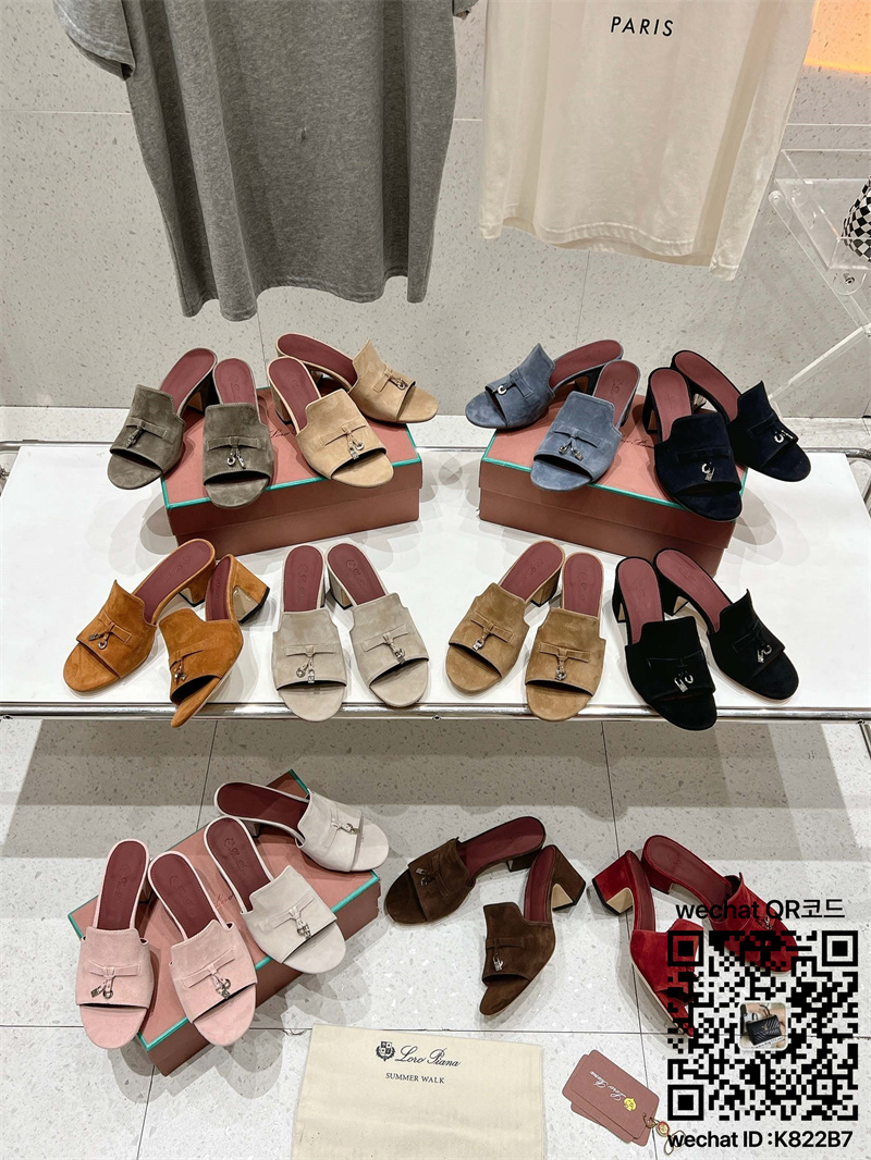 로로피아나Loro Piana 힐 샌들 슬리퍼