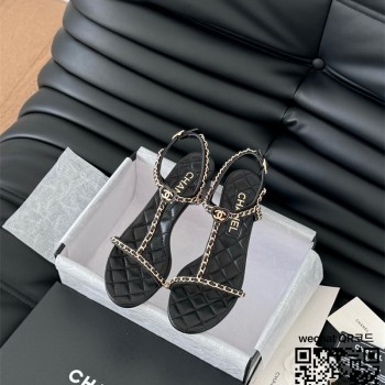 샤넬 힐 샌들 슬리퍼