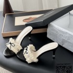 샤넬 힐 샌들 슬리퍼