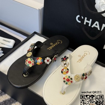 샤넬 힐 샌들 슬리퍼