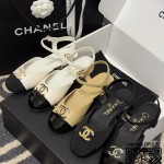 샤넬 힐 샌들 슬리퍼