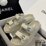 샤넬  힐 샌들 슬리퍼