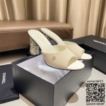 샤넬  힐 샌들 슬리퍼