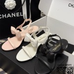 샤넬  힐 샌들 슬리퍼
