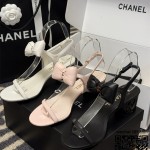 샤넬  힐 샌들 슬리퍼