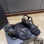 샤넬  힐 샌들 슬리퍼