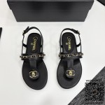 샤넬  힐 샌들 슬리퍼