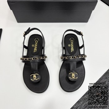 샤넬  힐 샌들 슬리퍼