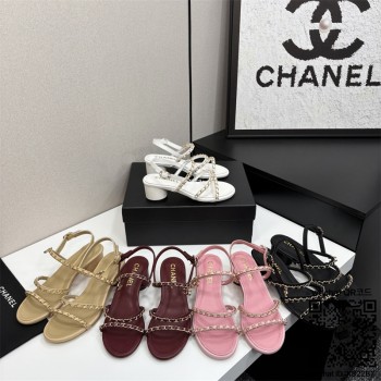 샤넬  힐 샌들 슬리퍼