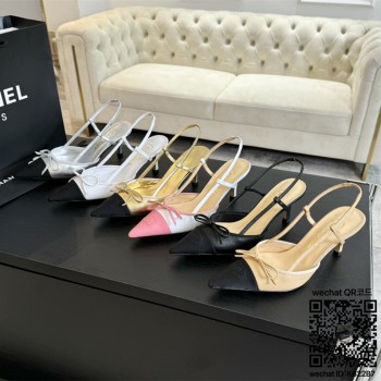 샤넬  힐 샌들 슬리퍼