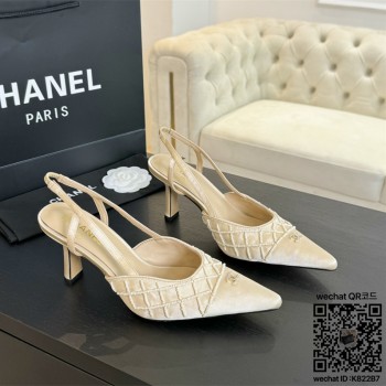 샤넬  힐 샌들 슬리퍼