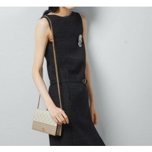 구찌 GUCCI GG 마몽체인 달린 바이컬러 지갑 크로스백 497985