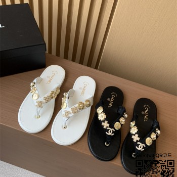 샤넬 힐 샌들 슬리퍼