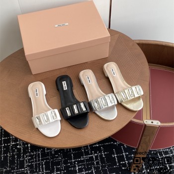 미우미우 힐 샌들 슬리퍼