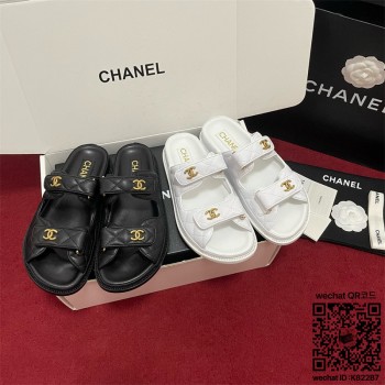 샤넬 힐 샌들 슬리퍼