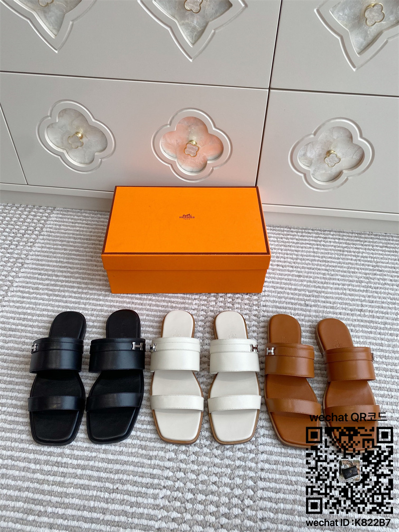에르메스  힐 샌들 슬리퍼