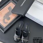 샤넬 힐 샌들 슬리퍼