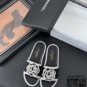 샤넬 힐 샌들 슬리퍼