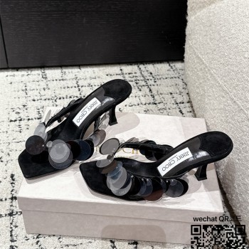 지미추 힐 샌들 슬리퍼