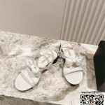 샤넬 힐 샌들 슬리퍼