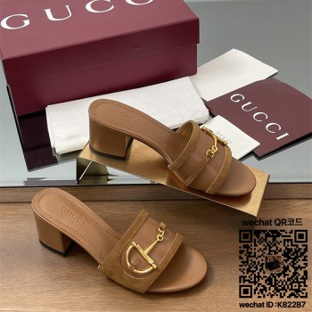 구찌 힐 샌들 슬리퍼