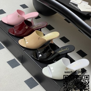 샤넬 힐 샌들 슬리퍼