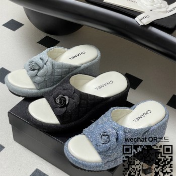 샤넬 힐 샌들 슬리퍼