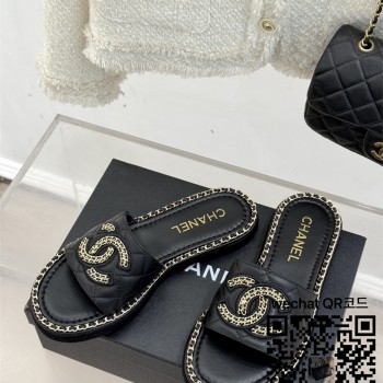 샤넬 힐 샌들 슬리퍼