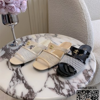 샤넬 힐 샌들 슬리퍼