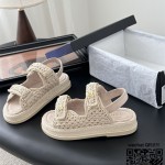 샤넬 힐 샌들 슬리퍼