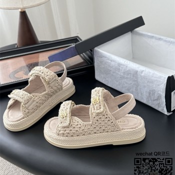 샤넬 힐 샌들 슬리퍼