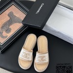 샤넬 힐 샌들 슬리퍼