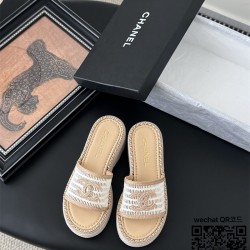 샤넬 힐 샌들 슬리퍼