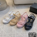 샤넬  힐 샌들 슬리퍼