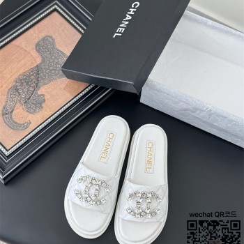 샤넬  힐 샌들 슬리퍼